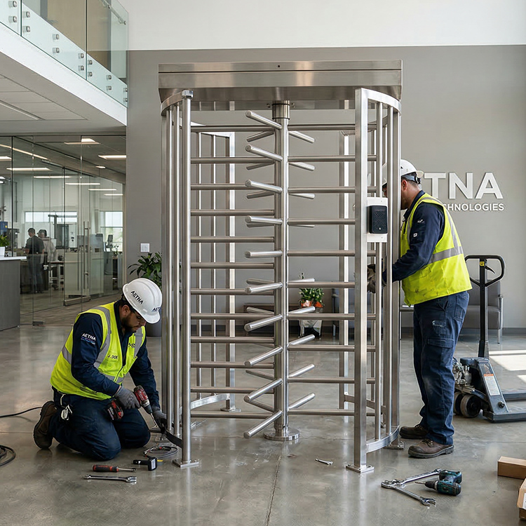 Установка полноростового турникета