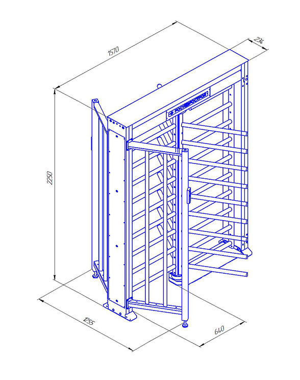 Ростов-Дон ПР1Л/3М2 Полноростовой роторный турникет