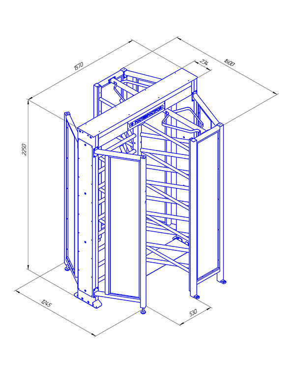 Ростов-Дон ПР1С/3М2 Полноростовой роторный турникет