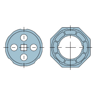 NICE 517.21020 Адаптер для круглого вала