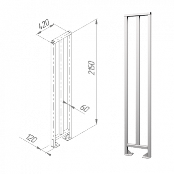 OXGARD ВЗР 2342.01-04 420 мм Ограждение полноростовое  OXGARD ВЗР 2342.01-04 420 мм Ограждение полноростовое