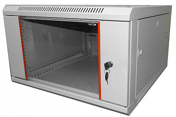 Netko Шкаф настенный 15U серия WM (600х650х770), передняя дверь стекло, разборный, серый