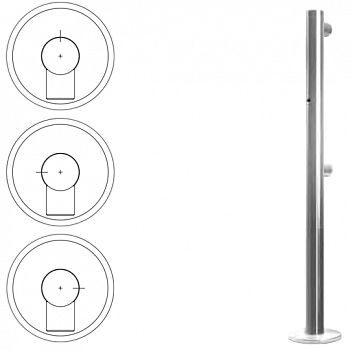 OXGARD ВЗР 1996.09.12 Стойка ограждения односторонняя с отверстием под фиксатор слева