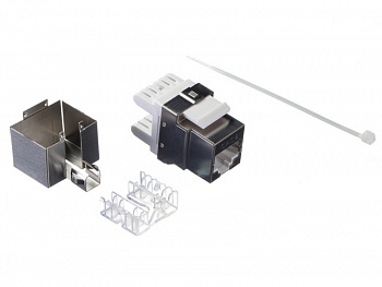 Netko Модуль Keystone экранированный, RJ45, cat.6, 180°, под инструмент, металлик "SB" Netko Модуль Keystone экранированный, RJ45, cat.6, 180°, под инструмент, металлик "SB"