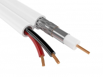 Кабель комбинированный RG-59 MICRO+2x0.75 мм2  75 Ом, белый, 200 м 04-620 Кабель комбинированный RG-59 MICRO+2x0.75 мм2  75 Ом, белый, 200 м 04-620