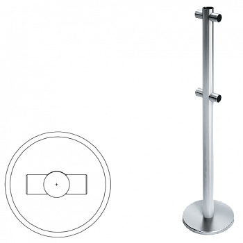 OXGARD ВЗР 2442.02 Стойка ограждения передвижная i-образная  OXGARD ВЗР 2442.02 Стойка ограждения передвижная i-образная