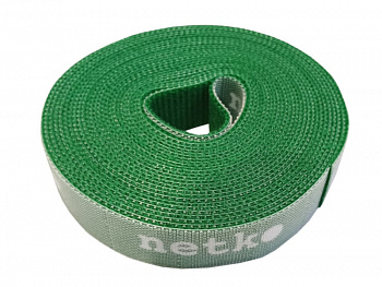 Netko Лента-липучка многоразовая 20мм*5м, с насечками для отрыва (каждые 2 см), зеленая Optima