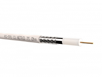 Netko Кабель коаксиальный RG-59U, 75 Ом (CU, оплетка 32 нити AL), белый (100м) Optima Netko Кабель коаксиальный RG-59U, 75 Ом (CU, оплетка 32 нити AL), белый (100м) Optima