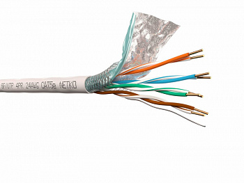 Netko Кабель SF/UTP4 cat.5e, 4 пары 24 AWG BC, одножильный, экранированный + оплетка Netko Кабель SF/UTP4 cat.5e, 4 пары 24 AWG BC, одножильный, экранированный + оплетка