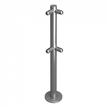 OXGARD под стекло L-образная H=400 мм Стойка ограждения  OXGARD под стекло L-образная H=400 мм Стойка ограждения