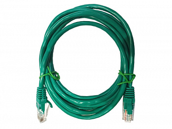 Netko Патч-корд UTP4 cat 5e, 2,0м, ВС, LSZH, зеленый, литой коннектор Optima