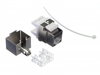 Netko Модуль Keystone экранированный, RJ45, cat.5е, 180°, под инструмент, металлик Netko Модуль Keystone экранированный, RJ45, cat.5е, 180°, под инструмент, металлик