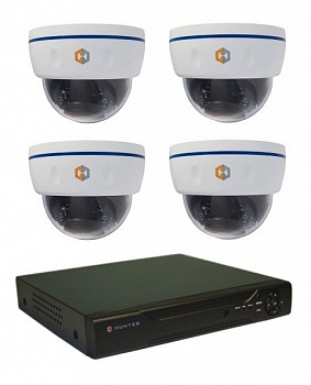 Hunter IP KIT-4/65 Комплект видеонаблюдения на 4 камеры 1Mp