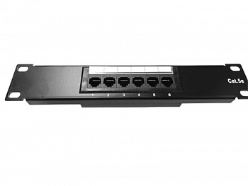 Netko Патч-панель UTP, 10", 6 портов RJ45, cat.5e, 1U, 110 Type "SB" Netko Патч-панель UTP, 10", 6 портов RJ45, cat.5e, 1U, 110 Type "SB"