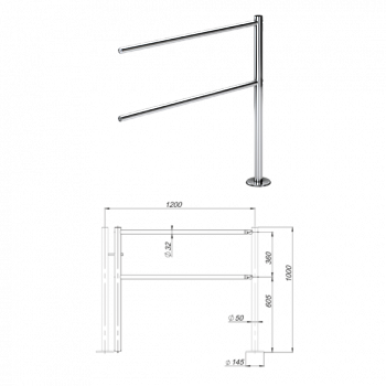 OXGARD ВЗР 1702.04 1200 мм Секция поворотная  OXGARD ВЗР 1702.04 1200 мм Секция поворотная