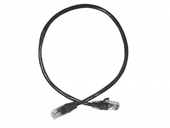 Netko Патч-корд UTP4 cat 5e, 0,5м, ВС, LSZH, черный, литой коннектор Optima Netko Патч-корд UTP4 cat 5e, 0,5м, ВС, LSZH, черный, литой коннектор Optima