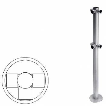OXGARD ВЗР 1996.04 Стойка ограждения T-образная  OXGARD ВЗР 1996.04 Стойка ограждения T-образная