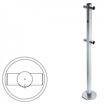 OXGARD с отв. под фиксатор i-образн. (4 муфты) ВЗР 1996.09.42 Стойка ограждения  OXGARD с отв. под фиксатор i-образн. (4 муфты) ВЗР 1996.09.42 Стойка ограждения