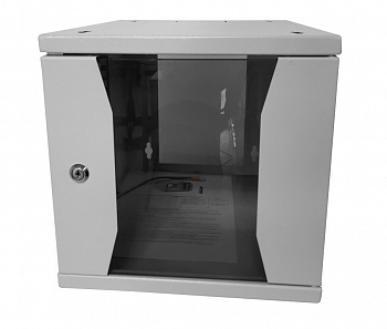 Netko Шкаф настенный 10" 6U серия COMPACT (315х368х310), передняя дверь стекло, серый Netko Шкаф настенный 10" 6U серия COMPACT (315х368х310), передняя дверь стекло, серый