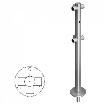 OXGARD ВЗР 1996Р.21-07 Стойка ограждения съемная Т-образная с отверстием под фиксатор  OXGARD ВЗР 1996Р.21-07 Стойка ограждения съемная Т-образная с отверстием под фиксатор