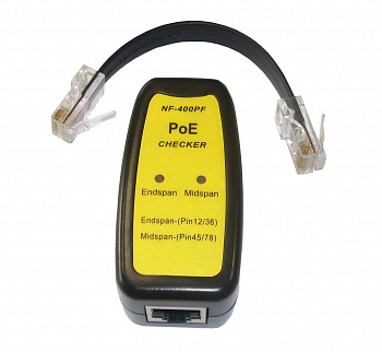 Netko Кабельный тестер RJ45, PoE 802.3af, 2 LED индикатора, черный Netko Кабельный тестер RJ45, PoE 802.3af, 2 LED индикатора, черный