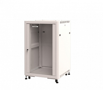 Netko Шкаф напольный 19" Netko 18U серия Optima (600х600х957), передняя дверь стекло, серый Netko Шкаф напольный 19" Netko 18U серия Optima (600х600х957), передняя дверь стекло, серый