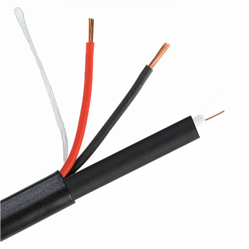 Space Technology РК 75+2х0,75 (48) PE ВНЕШНИЙ (черный, 200м) Коаксиальный кабель