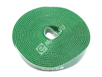 Netko Лента-липучка многоразовая 10мм*3м, с насечками для отрыва (каждые 2 см), зеленая Optima