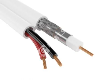 Кабель комбинированный RG-59 MICRO+2x0.75 мм2  75 Ом, белый, 200 м 04-620