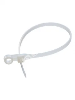 Хомут нейлоновый 200х3,6 бесцветный, с отверстием (100 шт)