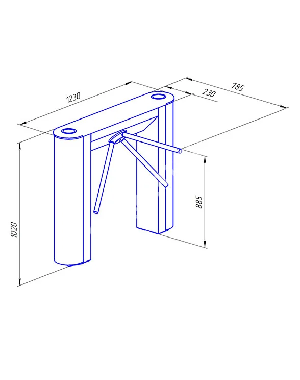 Ростов-Дон ТТ10М1/КП1пр-Н (нержавеющая сталь) Турникет тумбовый