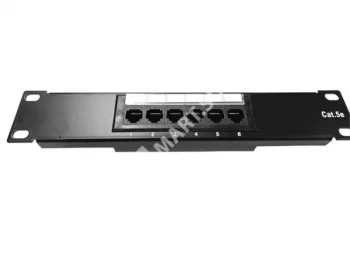 Netko Патч-панель UTP, 10", 6 портов RJ45, cat.5e, 1U, 110 Type "SB"