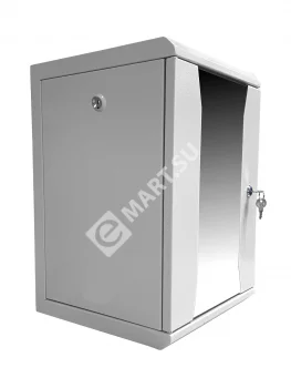 Netko Шкаф настенный 10" 9U серия COMPACT (320х315х465), передняя дверь стекло, серый